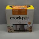 Crock-Pot 7-Quart Manual Slow Cooker, Family Size Serves 8+ People & Fits 6-lb Roast, Removable Stoneware with Warming Setting, Dishwasher Safe for Easy Cleanup, Stainless Steel
