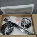 Ceiling Fans with Lights - 35 Inch Small Low Profile Ceiling Fan and Remote,Flush Mount Ceiling Fan with 5 Reversible Blades 6 Wind Speeds, Black Modern Ceiling Fans for Bedroom Kitchen