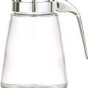 Diner Style Condiment Dispenser - Creamer, Sugar, & Honey Glass Dispenser with 10oz Capacity - Classic Diner Style Glassware - Great for Milk, Creamer, Sugar or Honey - Single Dispenser