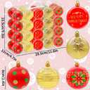 2 x 40PCS 2.36" Christmas Balls Ornaments, Plastic Christmas Tree Ornaments, Holiday Baubles, Hanging Decorations for Xmas Trees Holiday Party, Gold Red Baubles