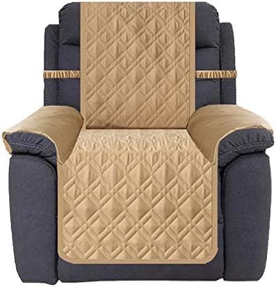 Ameritex Waterproof Nonslip Recliner Cover Stay in Place, Dog Chair Cover Furniture Protector, Ideal Recliner Slipcovers for Pets and Kids (Sand, 23")