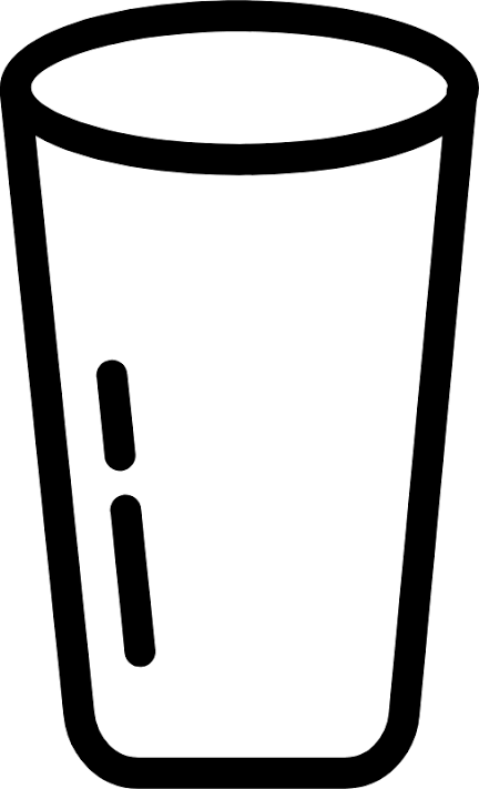 Glass cups, Count of 8