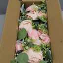 Pink Flower Centerpieces for Table, Pre-Made Artificial Peony Hydrangea Centerpieces for Dining Table Wood Fake Flowers Decorations for Wedding Living Room Office Bar Kitchen Table