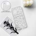 NITITOP Compatible with iPhone 11 Case Clear with Card Holder Cute Floral Flower Leaves Design for Women Girls Slim TPU and Hard Back Bumper Wallet Shockproof Protective Cover - White