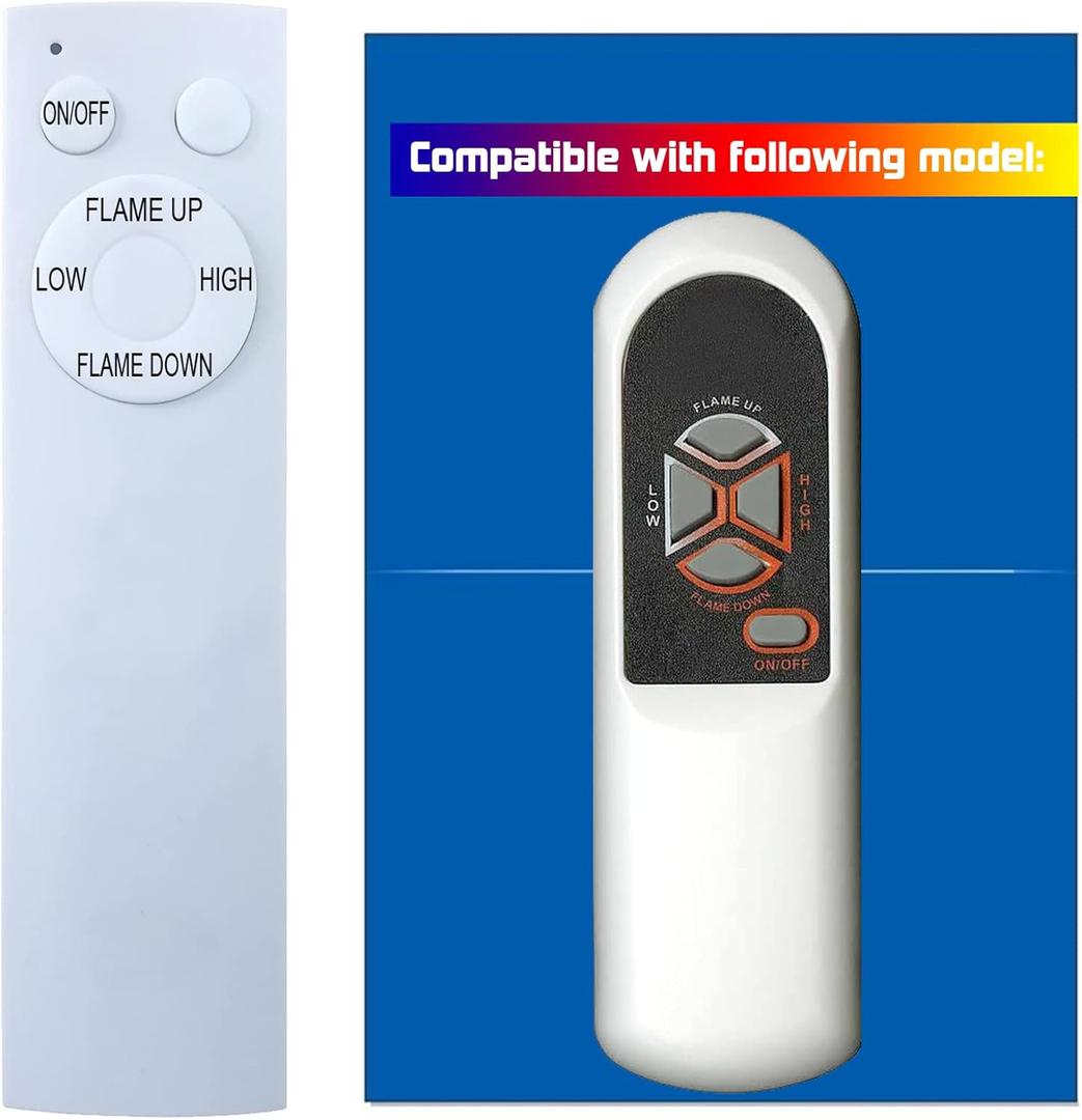 Replacement for Heat Surge Electric Fireplace Heater Remote Control Model B C CS W1 W17 W18 W1A W5 X1 X23A X5A X5B X5C X5C-S Y10