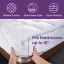 SafeRest CloudGuard - King Size Hybrid Mattress Protector & Pad (Extra Padded) - Waterproof Quilted Pillow Top Mattress Cover - Thick, Plush & Fitted Mattress Topper for Bed