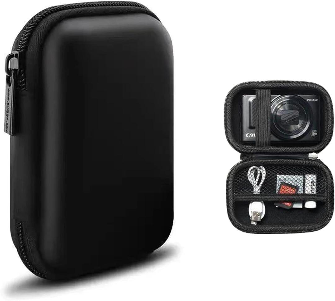 Charger Case,Mini Cable Organizer Cases,Pouch Case Bag,Small Charger Organizer,Waterproof Travel Storage Carrying Bag for USB Drives,Power Adapter,Earphones,Cords etc,Rectangle,Black