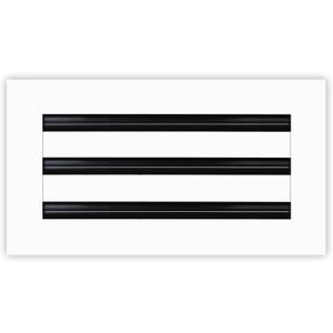 12x6 Modern AC Vent Cover - Decorative White Air Vent - Standard Linear Slot Diffuser - Register Grille for Ceiling, Walls & Floors - Texas Buildmart