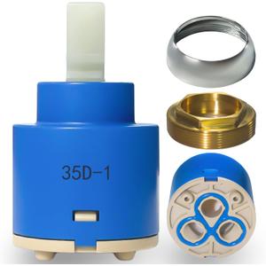 35mm Faucet Cartridge,CUPC/NSF/IAPMO Certification,Used for Bathroom and Kitchen Faucet,Replaces Glacier Bay OEM models 169-640, 704-612 & 704-615,Suitable for Kraus and Pfist Single Handle Faucet (Blue)