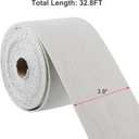 10M Mirror Frame Border Peel and Stick, 32.81 Ft x 3.94 in PVC Waterproof Wallpaper Border Sticker Trim Modern Stick Tape, Textured Wall Decor Border for Bedroom Bathroom Kitchen (White Maple Grain)