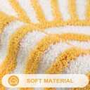 Uphome Bathroom Runner Rug, Yellow and White Sun Long Bath Mat, Non Slip Water Absorbent Bath Rug, Modern Minimalism Aesthetic Machine Washable Bathroom Floor Mat for Bathtub Sink Laundry, 20x59 inch