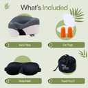 Neck Pillow for Traveling - Bamboo Charcoal Memory Foam with 360 Chin Support for Airplane, Soft & Breathable, Seamless Design, Removable Cover, Travel Accessories Included