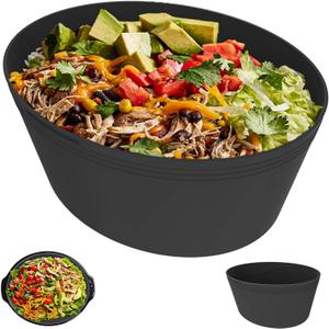 6 Quart Silicone Slow Cooker Liner Reusable, Leakproof Oval Crockpot Liners Divider Insert  Compatible with Most 6QT Crock Pots/Slow Cookers  Thick, Weighted, Dishwasher Safe (1 piece) Dark Grey