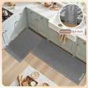 PADOOR Kitchen-Rugs Non Slip Washable, Kitchen-Mats for Floor Super Absorbent Kitchen Floor Mat, Rubber Backing Kitchen Runner Rug, Comfort Standing Mats in Front of Sink 20"x32" Grey