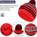 Vintage Classic Skull Cap Beanie Hat Cuffed Winter Hat Knit Comes with Warm Gloves Fasion Winter Gifts for Unisex Fans