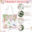Paterr 6 Pcs Mother's Day Hummingbird Gifts for Women Mom, Canvas Tote Bag Makeup Bag Print Blanket Socks 16oz Glass Coffee Cup with Straw Cute Keychain for Birthday Girls Daughters Sister