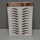 20 Sheets Eyebrow Tattoo Waterproof Eyebrow Sticker, 4D Hair Like Natural Fake Tattoo Eyebrows Peel Off Instant Transfers Brows Shaper Eyebrow Makeup Sticker for Women Girls, Arched Brown