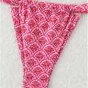 RoseSeek Women's 2 Piece Leopard Floral Bathing Suit Wireless Triangle Swimsuit High Waisted Bikini Sets (Red, M)