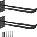 Sinoer Heavy Duty Garage Double Hooks, Ladder Hooks for Garage Wall Mount, 80KG Load Capacity, 32CM Extended Length, Multi-Functional Storage Hooks for Ladders, Bikes, Tools, Garden Equipment-(2 Pack)