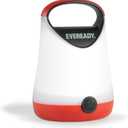 Eveready LED Camping Lantern X-250, Bright Tent Lights, Rugged Water Resistant LED Lanterns, 100 Hour Run-time, Red and Black