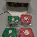 BrightRow 12 Sets Mini Suitcase Christmas Candy Box Tin with Bows Party Favor Tinplate Small Cookie Treat Biscuits Boxes for Christmas Wedding Jewelry Coin Holiday Gifts