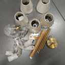 KAISITE Modern Gold Chandelier 5-Light Farmhouse Chandelier for Dining Room Industrial Dining Kitchen Light Fixture Over Table Ceiling Chandelier for Bedroom Living Room Foyer Entryway