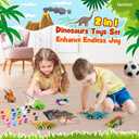 faentwc Dinosaur Painting Toys for Kids 5-7: Birthday Gifts for Kid Age 3-12 2 in 1 Dino Arts Painting Kits and Pull Back Cars Toy for Boys 4 5 6 7 8 9 10 Year Old Art & Craft Set