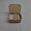 Vlando Jewelry Travel Case,Travel Jewelry Organizer with Clear Velvet Jewelry Bags 8Pcs Zipper Pouch for Women Girl Gift-Pink