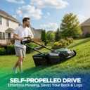 20.5" 40V Brushless Cordless Electric Self Propelled Lawn Mower