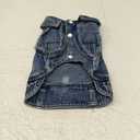 Brocarp Dog Jean Jacket, Blue Denim Lapel Vest Coat T-Shirt Costume Girl Boy Puppy Clothes, Comfort and Cool Apparel for Medium Dogs Cats