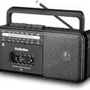 Gelielim Cassette Tape Player Bluetooth Boombox, Cassette Player AM/FM/SW Radio Stereo, Tape Player/Recorder with 8W Speaker and Earphone Jack, USB/TF Card Player, AC Powered or Battery Operated