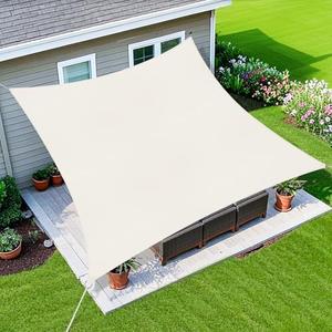 Amagenix Sun Shade Sail 16'X20' Curved Edge Outdoor Shade Canopy Dark Grey Breathable 95% UV Block Shade Cloth for Patio Garden Backyard (Crea)
