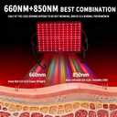 PEEKO Red Light Therapy for Body, Infrared Light Therapy Panel Lamp for Sauna Tent, 660nm and 850nm Near Infrared LED Red Lights Therapy Device at Home for Face and Body