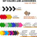 HTV Heat Transfer Vinyl Bundle 37Pack 12" x 10" Vinyl Sheets,Iron On Vinyl for Cricut & Heat Press Machine,More Than 20 Assorted Colors for DIY Fabrics T-Shirts
