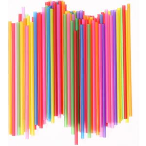 200-500 Pcs Colorful Disposable Drinking Plastic Straws.(7.87 inch Length, 0.236 inch Diameter,)-7Colors  (500)