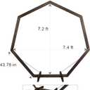 Wooden Wedding Arch 7.2FT, Heptagonal Wood Arch for Wedding Ceremony, Parties, Indoor, Outdoor, Backdrops, Wedding Arch Frame,Garden Decorations
