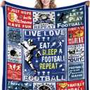 Football Blanket Football Gifts for Boys 8-12 Men Adults,Unique Sports Theme Stuff PlushThrow Blanket Gifts for Bedroom Living Room Sofa Couch Decor 60"x50"