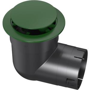 4" Pop Up Drainage Emitter with Elbow, No Adapter Required, Fits 4" PVC D2729 (S&D), 4" SCH40, 4" SDR35, 4" Corrugated Pipe, 3" Corrugated Pipe, Dual-Rod Yard Drain Cover for Downspouts, 1PC