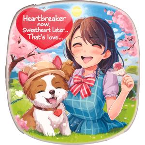 Heartbreaker Now, Sweetheart Later Thats Love Quote Cute Puppy and Fur Mom Wall Decal Wall Dcor Vinyl Sticker Size: 28 x 28