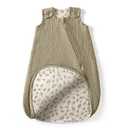 lulumoon Sleep Sack Muslin for Baby: Cotton Wearable Blanket for 15-24 Months - Soft Lightweight Ideal for Nursery Lounge Nighttime Naptime (Large, Olivetwig)