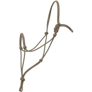 Weaver Leather Silvertip #95 Rope Halter (Average, Black/Tan)