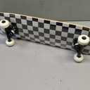 WhiteFang Skateboards for Beginners, Complete Skateboard 31 x 7.88, 7 Layer Canadian Maple Double Kick Concave Standard and Tricks Skateboards for Kids and Beginners (Check)