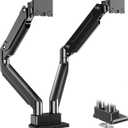 MOUNT PRO Dual Monitor Stand for Up to 44 lbs Ultrawide Screens Max 49 Inch, Heavy Duty Monitor Arm for 2 Monitors, Premium Full Motion Double Computer Desk Mount, VESA Mount 75x75/100x100mm