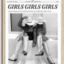 Girls Wanna Have Fun Newspaper OAK Framed Wall Art 16x20 inch