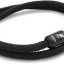 Wind Passion - Mens Bracelet, Durable Rope Wristband for Men, Versatile Pulseras Para Hombres - Waterproof, Magnetic Clasp, Ideal for Outdoor & Fashion (X-Large ( Wrist size: 7.12 - 7.87 inch ), Black Magnet - Black Pearl)