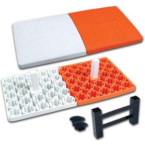 CHAMPRO Orange/White Double First Base With In-Ground Anchor For Youth Baseball, Made Of Molded Rubber, Standard