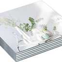 JAMBALAY 12" Glass Mirror Centerpieces for Table, Set of 12 Mirror Centerpieces, Square Glass Mirror Tiles, Candle Plates, Tray, for Wedding and Parties