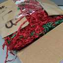 Zankubom 1 LB Crinkle Cut Paper Shred Filler Great for Gift Wrapping, Basket Fillers, Birthday, Gift Wrapping, Anniversary, Halloween Christmas Party Decor Filling Supplies Red Green