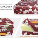 Porch Shield Patio Chair Seat Cushion Covers Set 4, Outdoor Waterproof Fade Resistant Cushion Slipcovers, Replacement Covers Only, 23 x 23 x 4 Inch