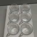 Vesici 6 Set Christmas Glass Mugs Gifts 12Oz Winter Coffee Mugs with Handle Pastel Santa Gingerbread Snowflake Hot Coco Mug Pink Christmas Gift for Women Staff Coworker Appreciation Holiday New Year